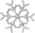 O'CREME Christmas Rosette Iron Snowflake...