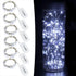 CYLAPEX 6 Pack Cool White Fairy String Lights Battery Operated Fairy Lights Firefly Lights LED Starry String Lights 3.3ft 20 LEDs Silvery Copper W...
