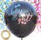 Thickened Gender Reveal Balloon - 2pcs Gender Reveal Confetti Balloons with Pink and Blue Confetti – 36 Inch Black Gender Reveal Balloons Perfect ...