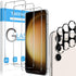 YMHML 3 Pack for Samsung Galaxy S23 Screen Protector Tempered Glass Upgrade Fingerprint Unlock Compatible for 3 Pack Camera Lens Protector, HD Cle...
