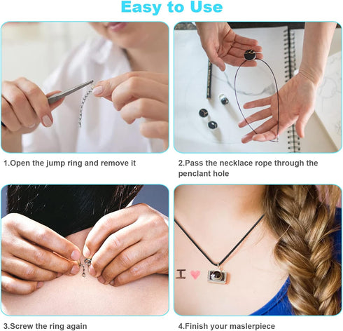 100Pcs Premium Leather Necklace Chains Bracelet Cord with Clasps for Pendants, Bulk Waxed Rope Necklace String, Black , 18" for Jewelry Making Sup...