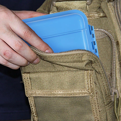VGEBY Waterproof Box Shockproof Dry Storage Box, Hard Plastic Protective Grip Carry Touch Phone Case + Foam + Handle for Fishing Camping Hiking (S...
