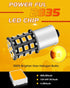 Qoope BAU15S 7507 PY21W LED Bulbs Amber Yellow, Non-polarity 12-24V Super Bright for Turn Signal Tail Brake Lights (Pack of 4)...