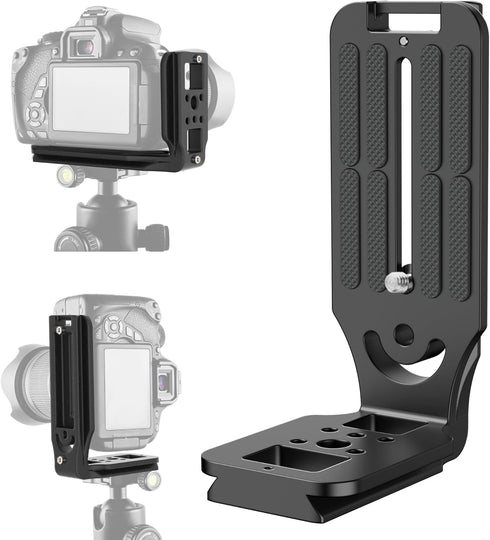 DSLR Camera L Bracket Quick Release Plate, Universal Application, Lightweight, Compatible with Canon Nikon Sony DJI Ronin Zhiyun Stabilizer Tripod...