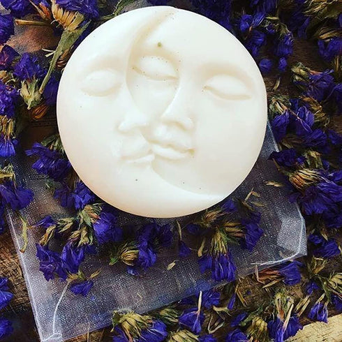 Hedume 3 Pack Sun & Moon Silicone Soap Molds, 4 Cavity Sun & Moon Face Soap Molds, Crescent Moon Face Silicone Soap Mold for Handmade Bath Bombs, ...