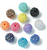 UR URLIFEHALL 50 Pcs Chunky Resin Rhinestone Beads Round Disco Ball Beads 20mm Bubblegum Beads Berry Beads for Making Supplies...