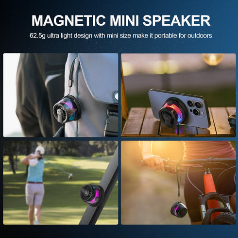 Edifier G200 Magnetic Bluetooth Speaker, 5W Mini Speakers Wireless with Bluetooth 5.3, RGB Light, Game Mode, 7H Playtime, Portable Phone Stand for...