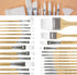 CONDA Paint Brushes Set of 24 Different Shapes Professional Painting Brushes for Oil, Acrylic Canvas and Watercolor Painting (White)...