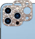 Omorro for iPhone 13 Pro Bling Lens Protector, Camera Cover 3D Glitter Crystal Diamond Rhinestone Shining Dots Metal Protective Decoration Sticker...