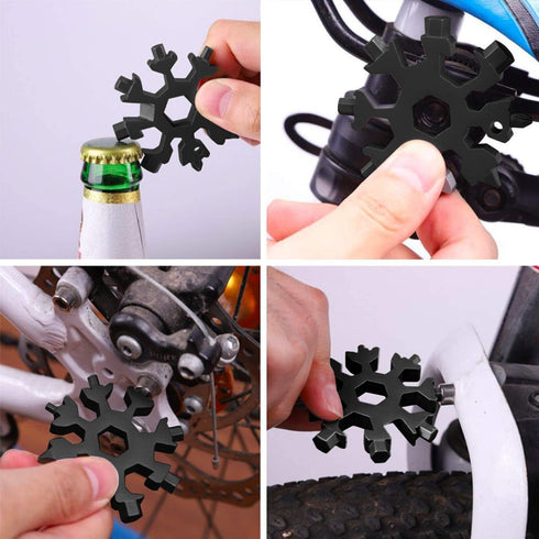 18-in-1 Snowflake Multitool - Stainless Steel Bottle Opener, Multi Tool Cool Gadget for Men, Dads, Husbands (Colorful)...