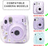 Clear Case for Fujifilm Instax Mini 12/11/9/8 Instant Camera Bag - Instax Mini 11 case with Adjustable Shoulder Straps (Transparent Daisy)(No Came...