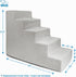 Best Pet Supplies Foam Pet Steps Cover for Small Dogs and Cats, Portable Ramp Stairs for Couch, Sofa, and High Bed Climbing (Cover Only) - Sand, 5...