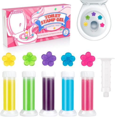 Toilet Gel, 60 Count 5 Kinds Of Scent Toilet Cleaner Bowl Gel Stamp Kit Air Freshener...