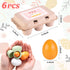 SallyFashion 6PCS Wooden Egg Toys, Easter Egg Toys Wooden Play Food Pretend Play Food Sets for Kids Early Development Learning Birthday Gifts...