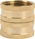 Hourleey Garden Hose Adapter, 3/4 Inch Solid Brass Hose Connectors, 2 Pack Hose Connector with 2 Extra Washers (Female to Female)...