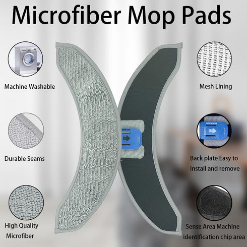 Ytaland 4 Pack Replacement Mop Pads for i-Robot Roomba Combo j7+/ j9+ Robot Vacuum Accessories (Not fits for Roomba j7/ j7+/ j9+), Microfiber Wash...