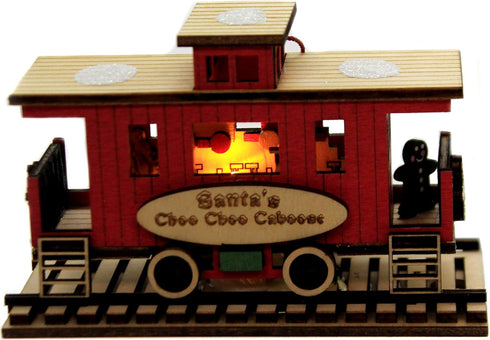 Ginger Cottages Santa’S Choo Choo Caboose (Illuminated) Ornaments for Christmas Tree...