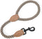 Mile High Life Short Dog Leash | Braided Cotton Rope Dog Leashes with Leather Tailor Tip | 18 Inch Dog Leash w Heavy Duty Metal Clasp | Wedding Do...