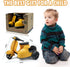 Kids Ride-On Motorcycle with Side Car - Eco-Friendly Straw Material, Push and Pull Toy for 1-3 Year Olds, Mini Cute Motorcycle Toys for Kids 3-5...