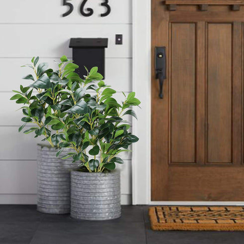 AILANDA Artificial Greenery Stems 32.3'' Long Stem Artificial Shrubs Plants Faux Eucalyptus Leaves Silk Greenery Stems Arrangement for Floor Vase ...