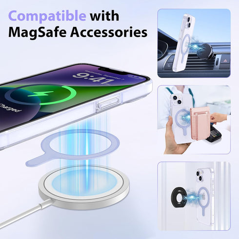 for MagSafe Ring, Compatible with MagSafe Sticker, 4 Pack Universal Magnetic Adapter Ring Compatible with Magsafe Accessories & Wireless Charging ...