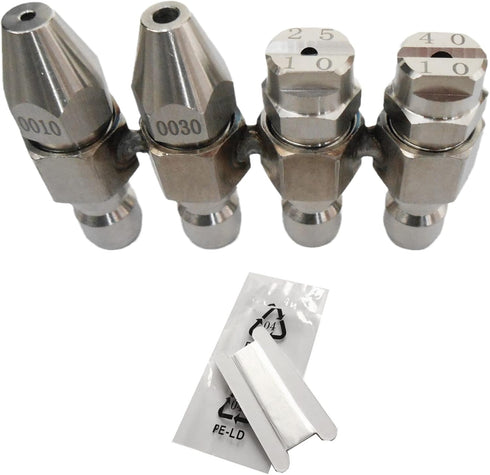 4 GPM Pressure Washer Nozzle,J Rod Tip Water Cleaning Soft Wash Nozzle kits,4 Way Jrod Washing Tip Holder,1/4" Quick Connect 0° 25° 40°...