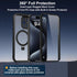for iPhone 15 Pro Max Case with Invisible Magnetic Stand, Compatible with Mag-Safe Translucent Matte with Built-in Screen Protector, Shockproof Pr...