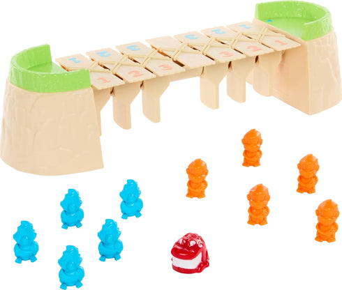 Mattel Games Greedy Gator 2-Player Kids Game for Game Night, Get Monkeys Across The Bridge First with Rolling Alligator...