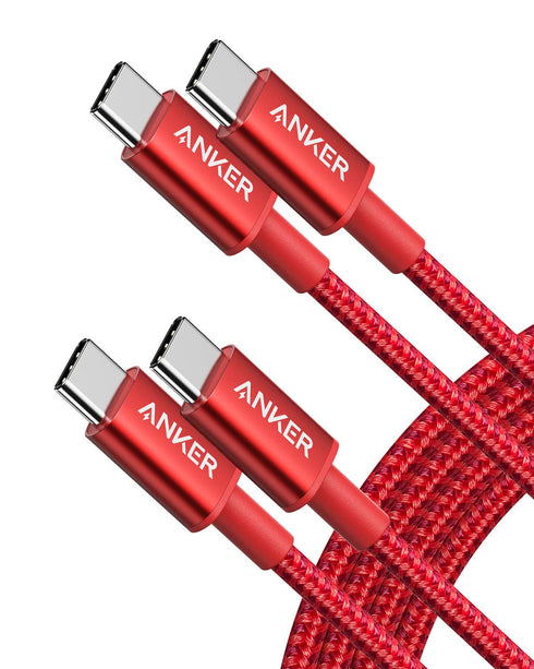 Anker New Nylon USB C to USB C Cable (6ft 60W, 2-Pack), USB 2.0 Type C Charging Cable for iPad Mini 6, iPad Pro 2020, iPad Air 4, MacBook Pro 2020...