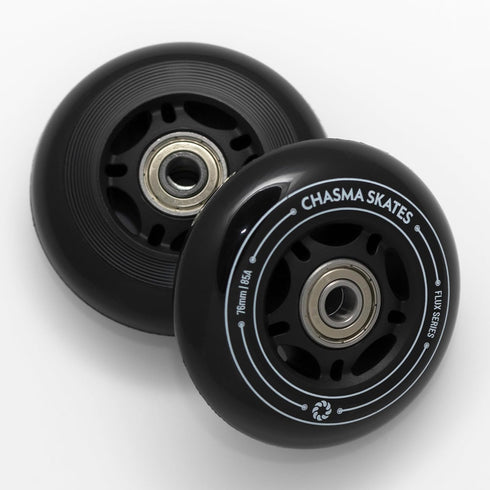 Flux 2 76mm RipStik Wheels 85A for Ripsurf Caster Board, RipStik Wave Board, or Crazy Cart Wheels Replacement, 2 Pack with Bearings...