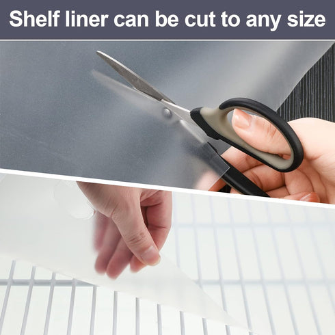 Kathfly 1 Roll Wire Shelf Liner Shelf Covers for Wire Shelving Waterproof Non Adhesive Refrigerator Pantry Wire Shelf Plastic Mats for Kitchen Cab...