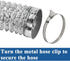 Funmit Dryer Vent Hose Kit - 4 In Diameter by 10 Ft Length - with 2 Stainless Steel Worm Clamp - Flexible Universal Aluminum Foil Non-Insulated - ...