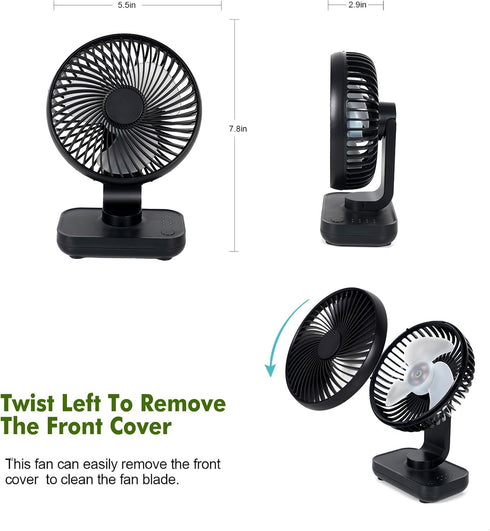 Portable Air Conditioners Fan, 4 Speeds Quiet Portable Air Cooling Fan, Strong Airflow, Manual Tilt Adjustment, Portable Swamp Cooler Fan for Indo...