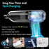 Handheld Vacuum Car Cleaner,4 in 1 Electric Hand Held Mini Compressed air Duster,Small Rechargeable Air Blower Portable Cordless for Office Comput...
