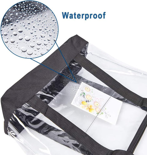 Large Clear Tote Bag, Fashion PVC Shoulder Handbag for Women, Clear Stadium Bag for Security Travel,Shopping,Sports and Work...