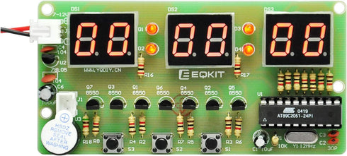 Gikfun 6 Bits Digital LED DIY Kits PCB Soldering Practice Learning Board AT89C2051 FR-4 for Arduino EK1323......