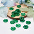Fashewelry 10Pcs Natural Jade Donut Disc Gemstone Pendants 24-25mm Large Hole Healing Chakra Polished Stone Flat Round Bead Charms for Jewelry Mak...