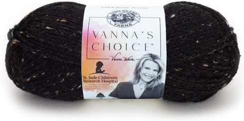 Lion Brand Yarn 860-406 Vanna's Choice Yarn, Obsidian...