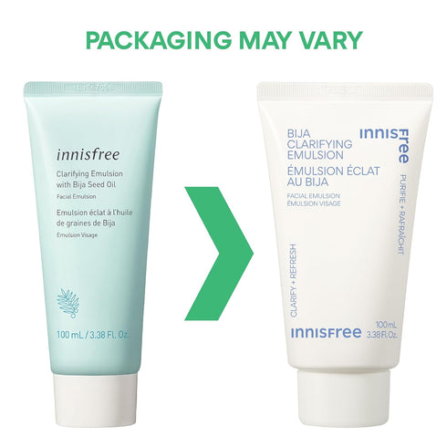 innisfree Bija Clarifying Emulsion with Salicylic Acid and Niacinamide, Korean Skincare Lightweight Face Moisturizer (Packaging May Vary)...