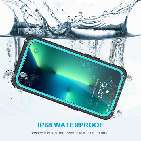Lanhiem for iPhone 13 Pro Case, IP68 Waterproof Dustproof Shockproof Cases with Built-in Screen Protector, Full Body Heavy Duty Protective Cover f...