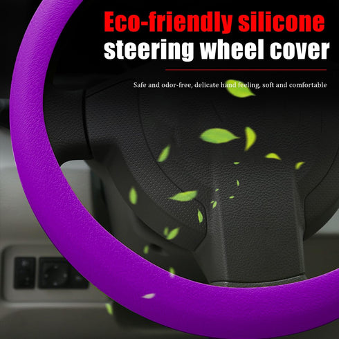 Car Steering Wheel Cover,Silicone Car Steering Wheel Protector,Universal Fit Automotive Steering Wheel Cover,Car Steering Wheel Protective Cover(P...