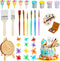 RAYNAG 32 Pieces Art Cake Topper Paint Cake Decorations Art Birthday Party Decorations Paint Party Supplies Paint Splatter Party Supplies for Chil...