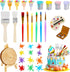 RAYNAG 32 Pieces Art Cake Topper Paint Cake Decorations Art Birthday Party Decorations Paint Party Supplies Paint Splatter Party Supplies for Chil...
