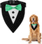 Dog Collars, Formal Dog Tuxedo Wedding Dog Bandana,Suitable for Medium and Large Dogs Bow Tie Dog Collar,Dog Valentines Outfit Birthday Cosplay HI...