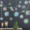 Cheerland Winter Wonderland Iridescent Snowflake Hanging Garland Decorations Holographic Paper Snowflakes Decor Garlands Decor Snow Flake Streamer...