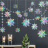 Cheerland Winter Wonderland Iridescent Snowflake Hanging Garland Decorations Holographic Paper Snowflakes Decor Garlands Decor Snow Flake Streamer...
