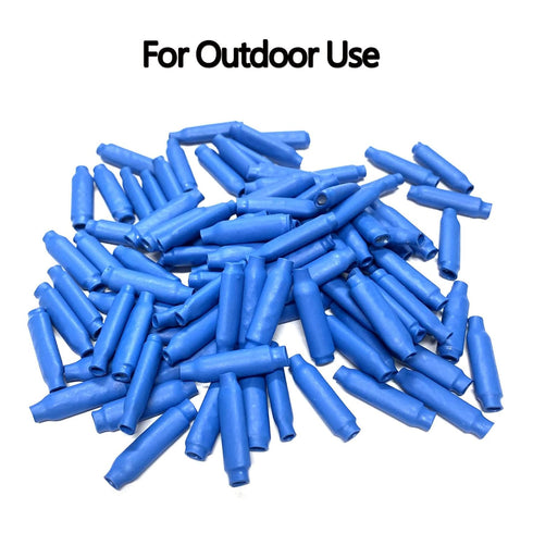 Low Votage Wire B Connectors with Filled Gel for Telephone Alarm Wire Crimp Bean Splice, Wet Blue 100pcs + Dry White 100pcs...