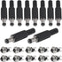AITRIP 20 Pairs 40PCS DC Power Supply Jack Socket Female Panel Mount Connector 3-Pin 5.5 x 2.1mm with 5.5mm x 2.1mm DIY Male DC Power Plug Jack So...