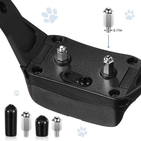 Hotop 12 Pcs Extra Contact Points Replacement Part for Dog Training Collars Pet Shock Collar Replacement Prongs with Conductive Rubber Caps for Do...