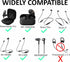 Compatible with Beats Flex Powerbeats Pro Ear Tips, 12 Pairs Double Flange L/M/S Replacement Silicone Ear Buds Earplug Gel Accessories for Compati...